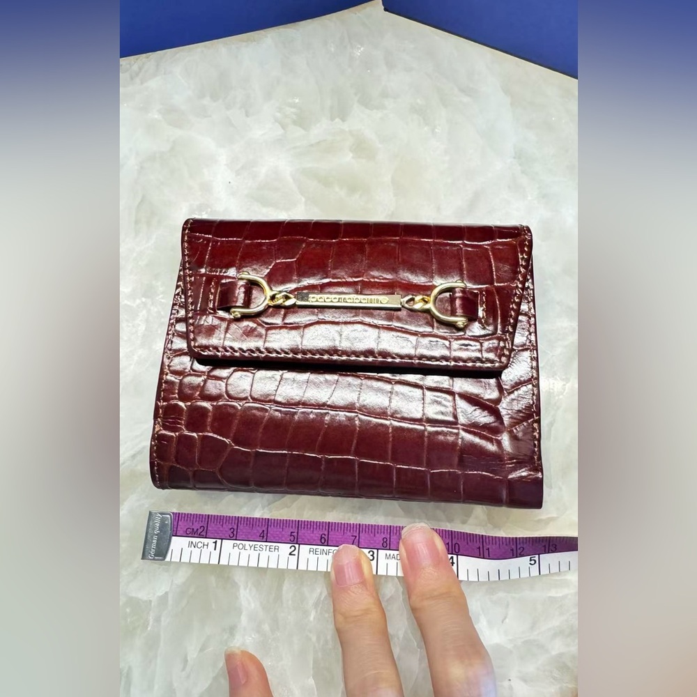 Paco Rabanne Brown Croc-Embossed Wallet - Picture 12 of 13
